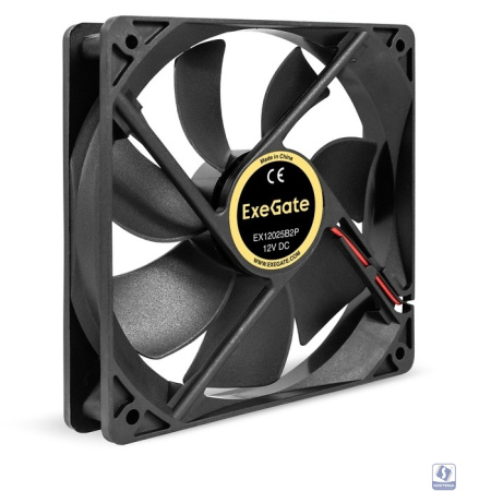 Exegate EX295242RUS Вентилятор 12В DC ExeGate EX12025B2P (120x120x25 мм, 2-Ball (двойной шарикоподшипник), 2pin, 1550RPM, 25dBA)