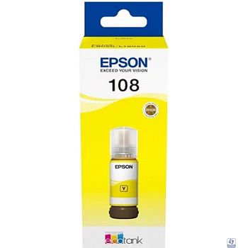 EPSON C13T09C44A  Картридж 108 EcoTank Ink для Epson L8050/L18050, Yellow 70ml