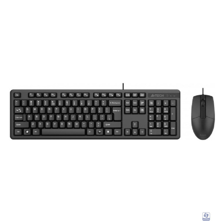 Повреждение упаковки Клавиатура + мышь A4Tech KK-3330S клав:черный мышь:черный USB [1530250]
