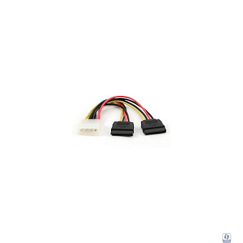 Cablexpert Кабель питания SATA CC-SATA-PSY-0.3M, 30см, molex 4pin/2x sata15pin, на 2 устр., пакет