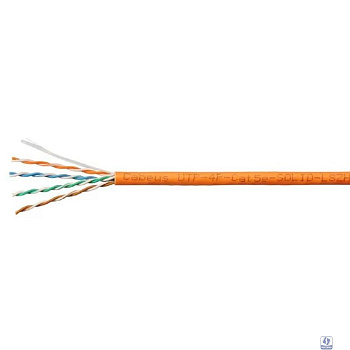 Cabeus UTP-4P-Cat.5e-SOLID-LSZH-OR-LIGHT Кабель витая пара UTP (U/UTP), категория 5e, 4 пары 0,48мм (24 AWG), одножильный, LSZH, нг(А)-HF, оранжевый, (305 м)