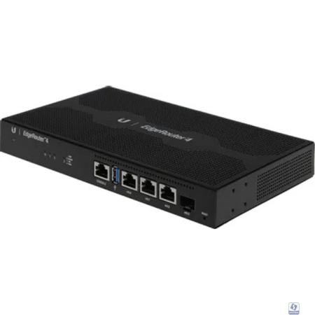 UBIQUITI ER-4-EU Маршрутизатор 4 ядра (1 ГГц), 3х 1G RJ45, 1х SFP