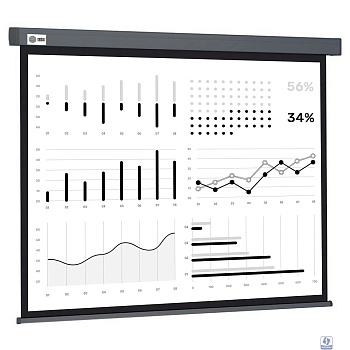 Экран Cactus Wallscreen CS-PSW-180X180-SG,  180х180 см, 1:1,  настенно-потолочный серый