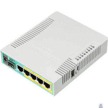 MikroTik RB960PGS Маршрутизатор hEX PoE, 1х SFP, 128MB RAM, 5x Gigabit LAN, USB, plastic case and PSU