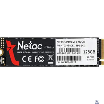 Накопитель SSD Netac M.2 2280 N930E Pro NVMe PCIe 128GB NT01N930E-128G-E4X