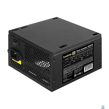 Exegate EX260637RUS Блок питания 350W Exegate 350PPE, ATX, black, APFC, 12cm, 24p+4p, PCI-E, 5*SATA, 3*IDE, FDD