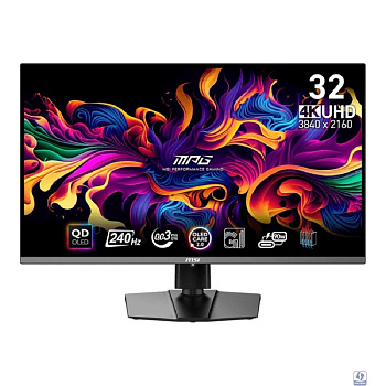 Монитор 31.5" MSI MPG 321URX QD-OLED Black (QD-OLED, 3840x2160, HDMI+HDMI+DP+Type C, 0.03 ms, 178°/178°, 250 cd/m, 1500000:1, 240Hz)