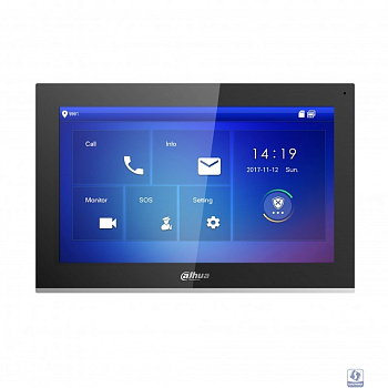 DAHUA DH-VTH5441G Монитор видеодомофона IP 10 дюймовый, черный, ёмкостной сенсорный экран, встроенная карта памяти до 8Гб, питание DC 12В/PoE