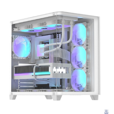 Корпус Formula Crystal U2 белый без БП ATX 10x120mm 1xUSB2.0 1xUSB3.0 audio bott PSU
