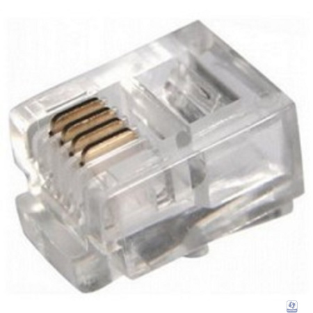 PROconnect (05-1012-3) Разъем телефонный UTP, RJ-14 (6P4C), CAT 3 (100 шт.)