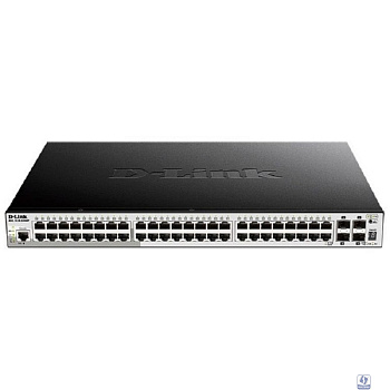D-Link DGS-1250-52XMP/A1A Управляемый L2 коммутатор с 48 портами 10/100/1000Base-T и 4 портами 10GBase-X SFP+ (48 портов PoE 802.3af/at, PoE-бюджет 370 Вт)