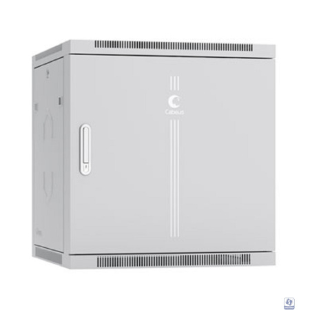 Cabeus SH-05F-12U60/60m-R Шкаф телекоммуникационный настенный разобранный 19" 12U 600x600x635mm (ШхГхВ) дверь металл, цвет серый (RAL 7035)