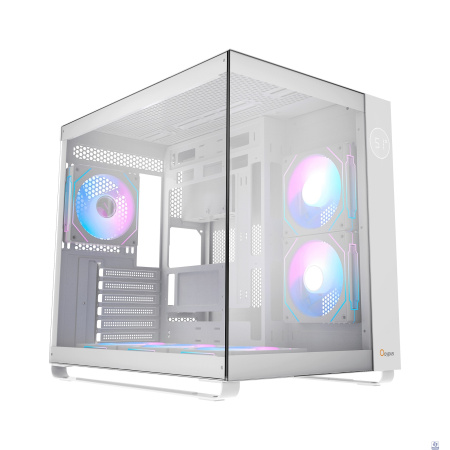Case Ocypus Iota C70 WH ARGB ATX / win / white / 6 ARGB fans / no PSU / Tempered Glass