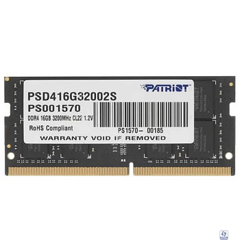 Модуль памяти для ноутбука SODIMM 16GB PC25600 DDR4 PSD416G32002S PATRIOT
