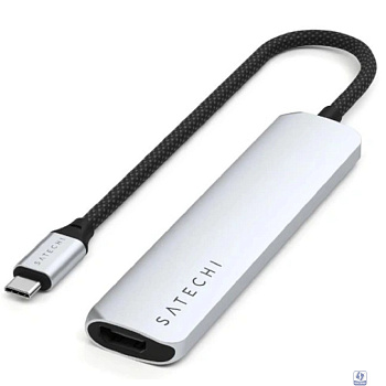 Док-станция Satechi ST-P6SS 6-IN-1 USB-C SLIM MULTIPORT ADAPTER, SILVER