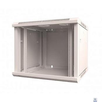 Rexant (04-0966-111) Настенный шкаф 19" 9U 600х600х501 (ШхГхВ), дверь стекло, металлическая задняя стенка, боковые съемные стенки, RAL 7035
