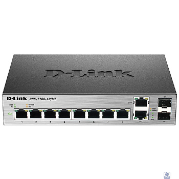 D-Link DGS-1100-10/ME/A2A Управляемый L2 коммутатор с 8 портами 10/100/1000Base-T и 2 комбо-портами 100/1000Base-T/SFP