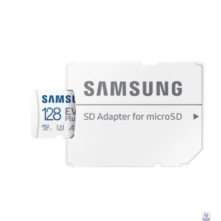 Micro SecureDigital 128GB Samsung Class 10 Evo Plus A2 V30 UHS-I  (R/W  90/160 MB/s) + SD адаптер [MB-MC128SA/APC/KR]