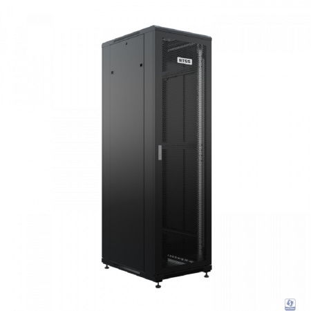 NTSS Шкаф напольный универсальный серверный NTSS R 22U 600х800мм, 4 профиля 19, двери перфорированная и перфорированная, боковые стенки съемные, регулируемые опоры, разобранный, черный RAL 9005 NTSS-R