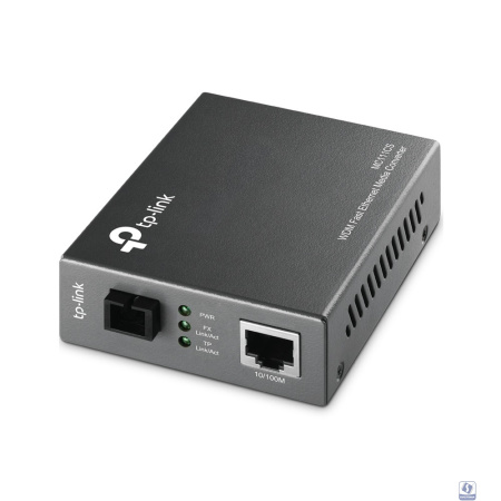 TP-Link MC111CS WDM медиаконвертер с 1 портом 10/100Base-TX и 1 портом 100Base-FX с разъемом SC (ТХ: 1550 нм; RX: 1310 нм) для одномодового оптического кабеля (до 20 км)