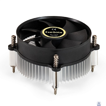 Exegate EX286141RUS Кулер ExeGate EK-11508.PWM (Al, LGA1150/1151/1155/1156/1200, TDP 75W, Fan 90mm, PWM, 1200-2600RPM, Hydro bearing, 4pin, 11-24db, 285г, с термопастой, на винтах, Retail color box)