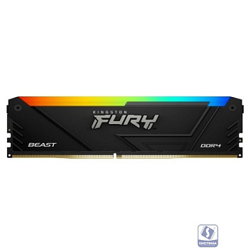 Модуль памяти DIMM 16Gb 2х8Gb DDR4 PC25600 3200MHz Kingston Fury Beast RGB Black (KF432C16BB2AK2/16)