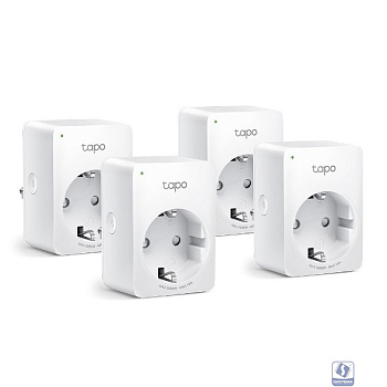 TP-Link Tapo P110(4-pack) Умная мини Wi-Fi розетка с мониторингом энергопотребления, 4 шт.