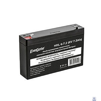 Exegate EX282952RUS Аккумуляторная батарея HRL 6-7.2 (6V 7.2Ah, клеммы F1)