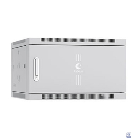 Cabeus SH-05F-6U60/45m Шкаф телекоммуникационный настенный 19" 6U 600x450x368mm (ШхГхВ) дверь металл, цвет серый (RAL 7035)