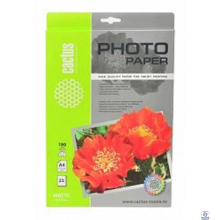 CACTUS CS-MA419025 Фотобумага матовая, A4, 190 г/м2, 25 листов