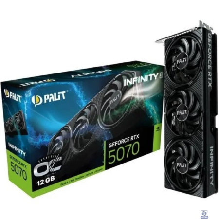 Видеокарта Palit  RTX5070 INFINITY3 OC NVIDIA GeForce RTX 5070 12Gb 192bit GDDR7 2325/28000 HDMIx1 DPx3 HDCP Ret