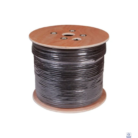 Rexant (01-1121-R) Кабель витая пара U/UTP, CAT 5е, PE, 10PR, 24AWG, OUTDOOR, SOLID, черный, 305м, РФ