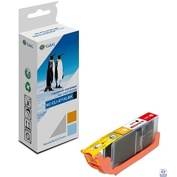 Картридж струйный G&G NC-CLI-471XLBK фото черный (10.8мл) для Canon TS5040/MG5740/MG6840/MG7740