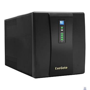 Exegate (EP212521RUS/EP223437RUS) SpecialPro UNB-1500.LED.AVR.4SH.USB (1500VA/950W, LED, AVR, 4*Schuko, USB, батарея 12V 9Ah - 2 шт., Black)