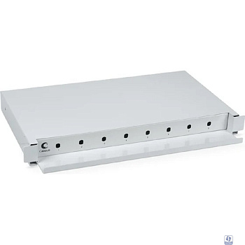 Cabeus ODF-19-8-ST Кросс бокс оптический 19" на 8 ST(FC) со сплайс-кассетой, выдвижной (без пигтейлов и проходных адаптеров)