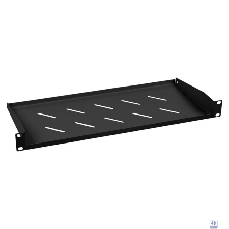 Cabeus SH-J017-1U-200-BK Полка консольная 19" 1U перфорированная глубина 200 мм черная