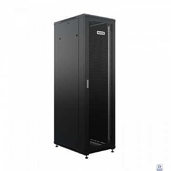 NTSS Шкаф напольный универсальный серверный NTSS R 18U 600х800мм, 4 профиля 19, двери перфорированная и сплошная металл, боковые стенки съемные, регулируемые опоры, разобранный, черный RAL 9005 NTSS-R