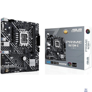 ASUS PRIME H610M-E CSM (Socket 1700, mATX, 2xDDR5(96GB),  VGA/DP/HDMI, 1xPCIe/4.0x16/1xPCIe 3.0/1xLAN, 4xSATA 6Gb/s, 2xM.2, 2xUSB 3.2, 2xUSB 2.0, 2xPS/2)