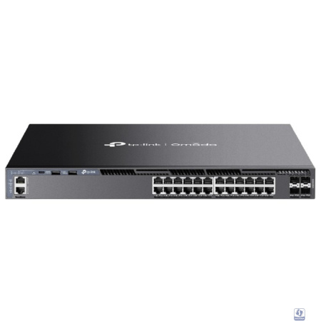 TP-Link SG6428X Стекируемый управляемый коммутатор 3-го уровня Omada с 24 гигабитными портами и 4 портами SFP+