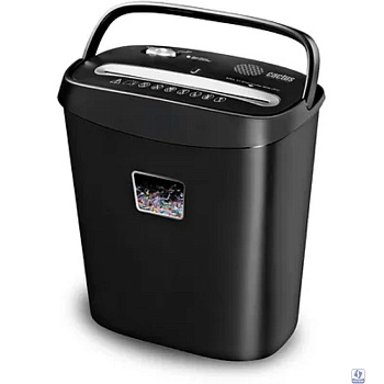 Cactus Шредер CS-SH-P4 черный (секр.P-4)/фрагменты/8лист./15лтр./скрепки/скобы/пл.карты