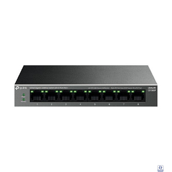 TP-Link LS108GP Настольный коммутатор с 8 гигабитными портами (8 портов PoE+)