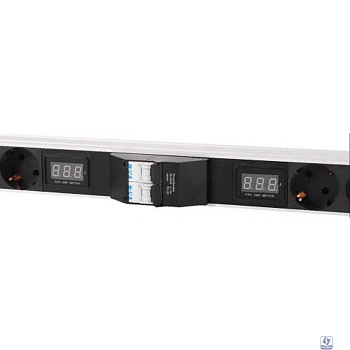 REM Верт. блок розеток Rem-32 с авт., и амп., 10 Schuko, 10 C13, 10 C19, 32А,алюм.,42-48U,колодка R-32-10S-10C13-10C19-A-Am-1820-K