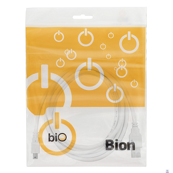 Bion Кабель интерфейсный USB 2.0 AM/miniBM 5P, 1.8 м, белый [BXP-CC-USB2-AM5P-018]