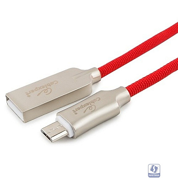 Cablexpert Кабель USB 2.0 CC-P-mUSB02R-1M AM/microB, серия Platinum, длина 1м, красный, блистер	