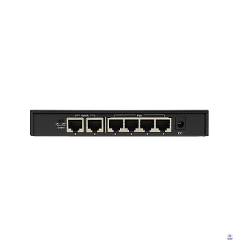 ORIGO OS1206P/60W/A1A Неуправляемый PoE-коммутатор 4x100Base-TX PoE+, 2x100Base-TX, PoE-бюджет 60 Вт, корпус металл