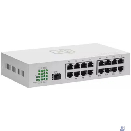 SNR SNR-S1916-1GS Неуправляемый коммутатор уровня 2, 16 портов 10/100Base-TX, 1 порт 1000Base-X (SFP)