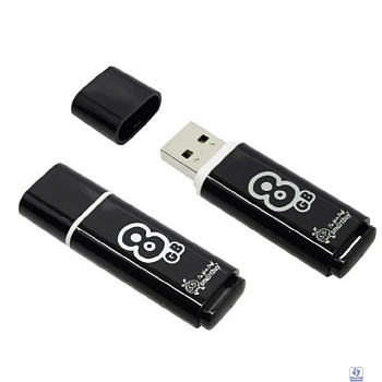 Smartbuy USB Drive 8Gb Glossy series Black SB8GBGS-K
