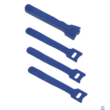 Cabeus CLAMP-125-BL Хомут для кабеля, липучка с мягкой застежкой, 125x14 мм, синий (10 шт.)
