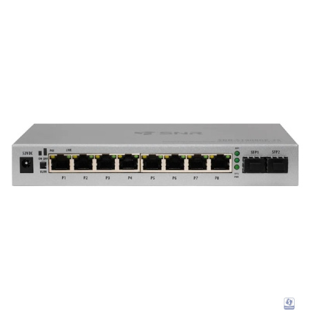 SNR SNR-S1908GP-2S Неуправляемый POE коммутатор уровня 2, 8 порта 10/100/1000Base-T, 2 порта 1000Base-X (SFP)