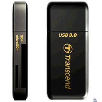Внешний картридер USB 3.0 Multi-Card Reader F5 All in 1 Transcend [TS-RDF5K] Black